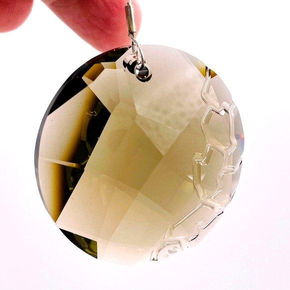 Swarovski 2010 SCS Amber Crystal Earth Ornament Suncatcher #A9100NR000156 w/ Box - Picture 9 of 11